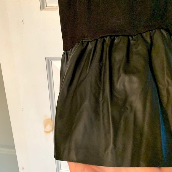 French Connection Jersey, Faux-Leather Peplum Top - Picture 4 of 7